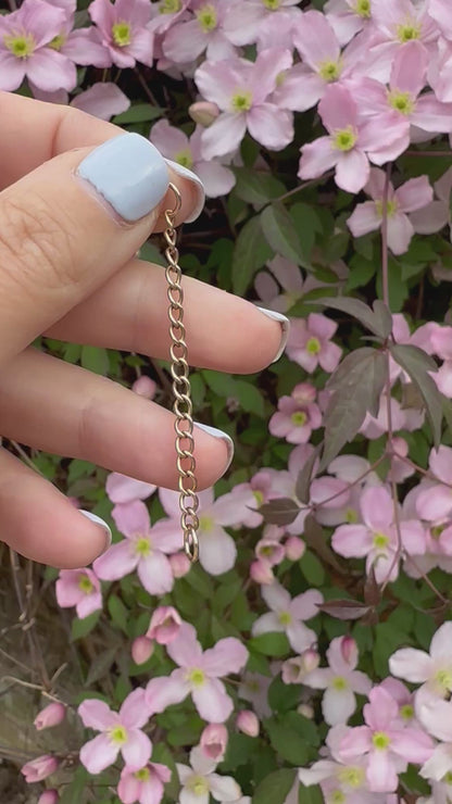 Antique 9ct Rose Gold Curb extender- no clasps