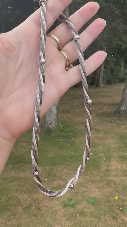Sterling Silver Italian Mesh Rope chain twist chain