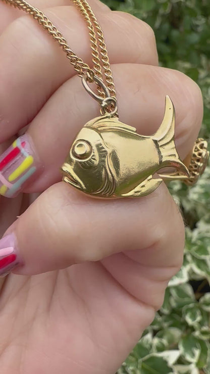 Vintage 9ct Gold Fish Charm