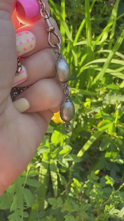 Sterling Silver Double Puffy Oval extender- no clasps