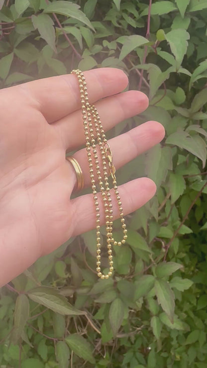 Vintage 18ct Gold Ball chain