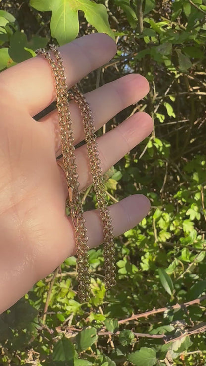 Vintage UnoAerre 9ct Yellow Gold Rolo/Belcher chain