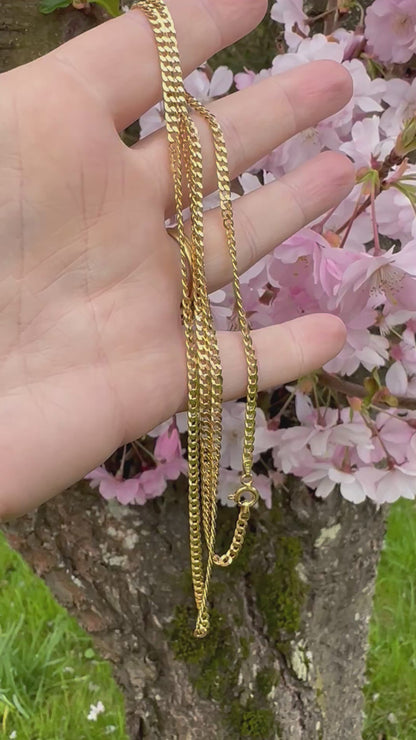 9ct Gold Italian flat curb chain