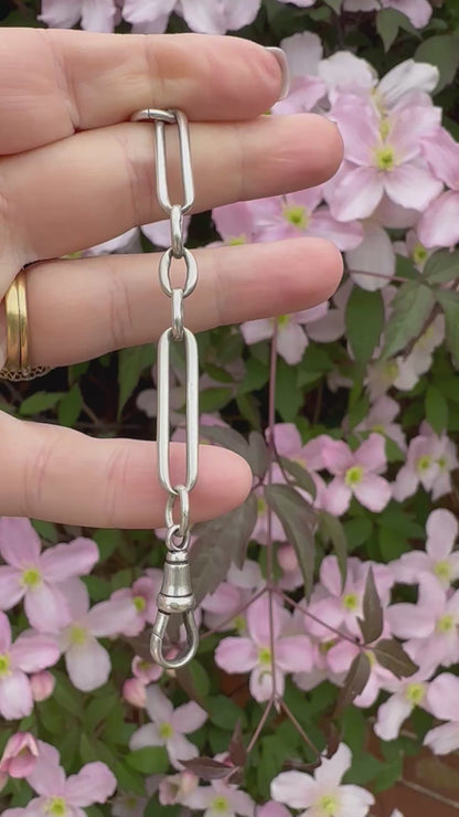 Sterling Silver Trombone Extender with dog clip