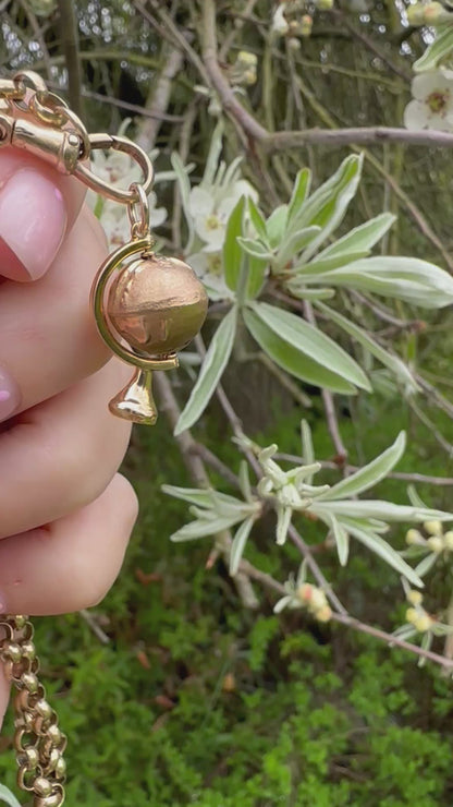 Vintage 9ct Gold Globe Charm