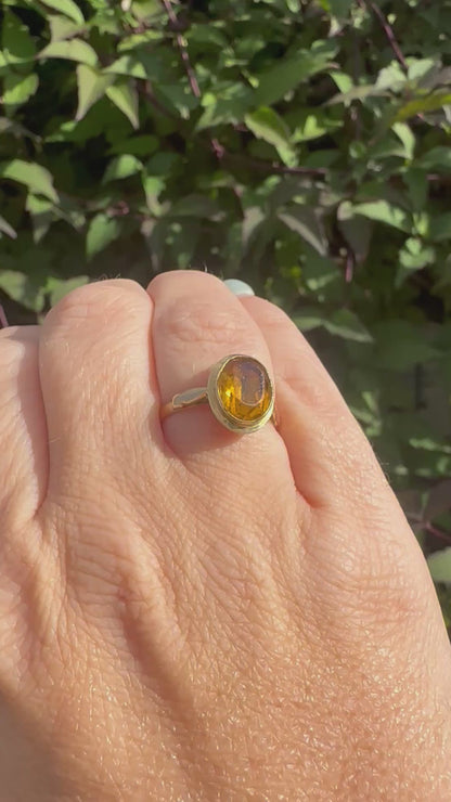 18ct Gold Yellow Paste Ring