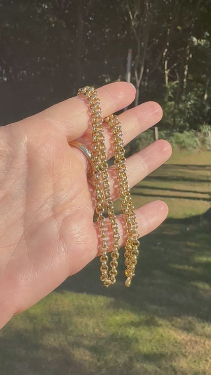 Vintage 9ct UnoAerre Puffy rolo/belcher chain
