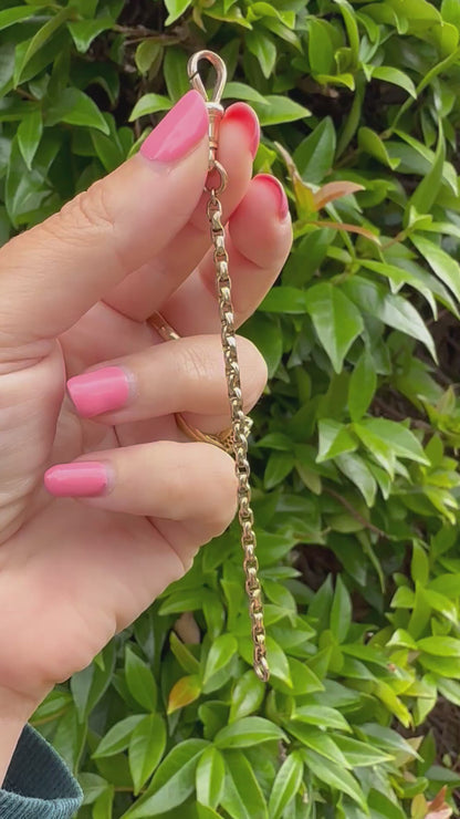 Antique 9ct Peachy Faceted oval belcher extender