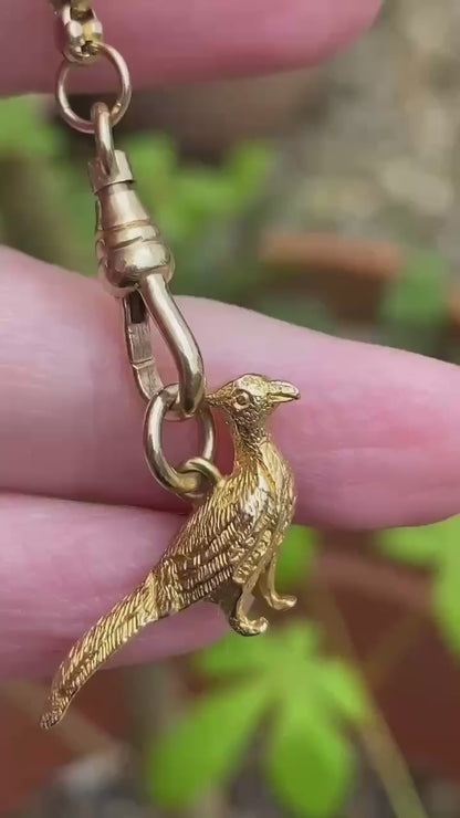 Antique 9ct Gold Pheasant charm