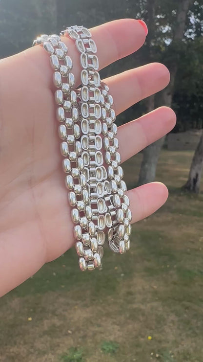 Vintage Sterling silver Panther necklace
