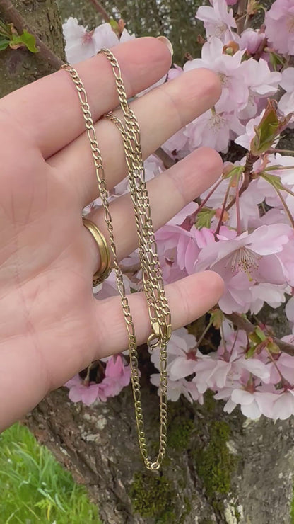 Vintage 9ct Gold Figaro chain