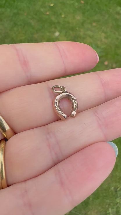 Vintage 9ct Gold Horse Shoe Charm