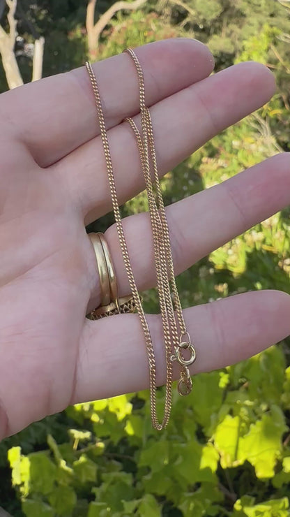 Vintage 9ct Gold UnoAerre mini curb chain