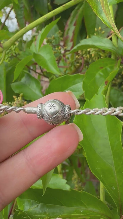 Sterling Silver Spinner Extender with spring ring clasp.
