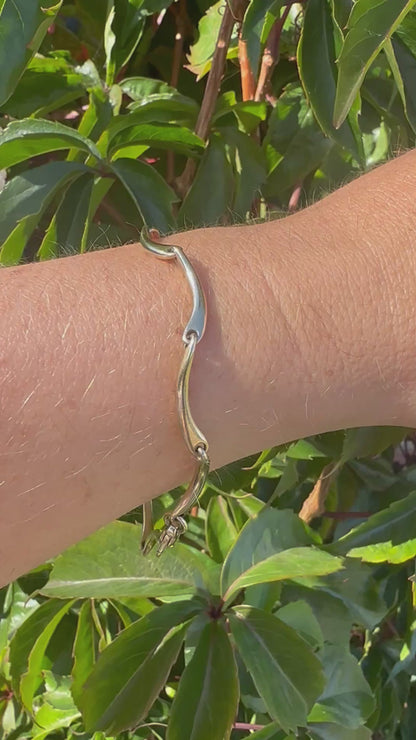 Vintage 9ct Yellow gold Wave bracelet