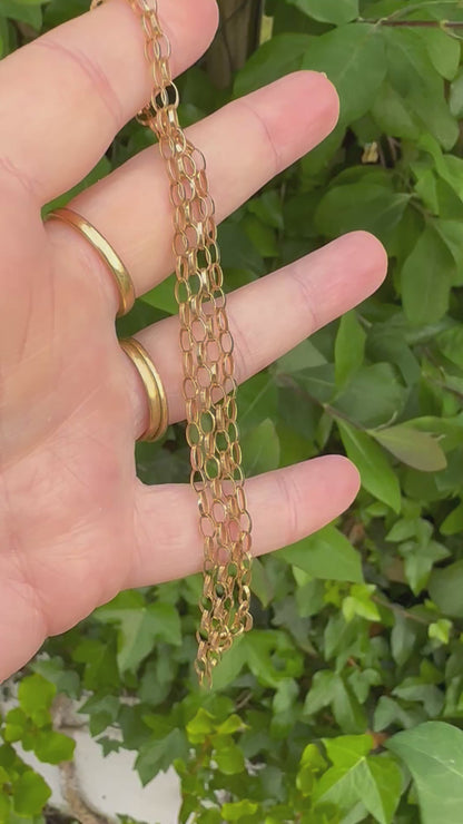 Vintage 9ct Gold Oval Belcher chain