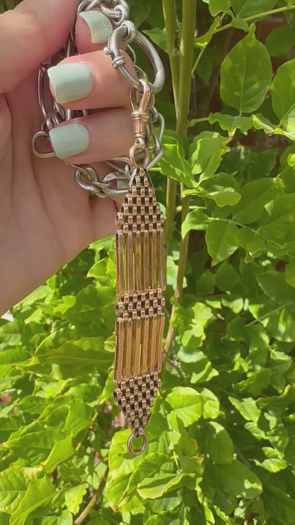 9ct Rose Gold Gate Extender with dogclip
