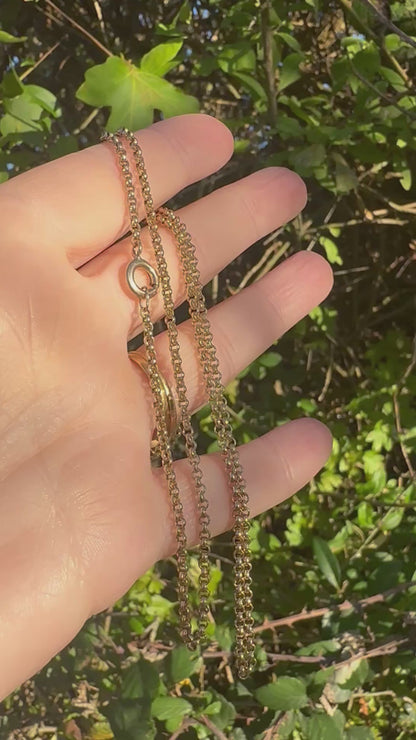 Vintage 9ct Yellow Gold Mini belcher chain