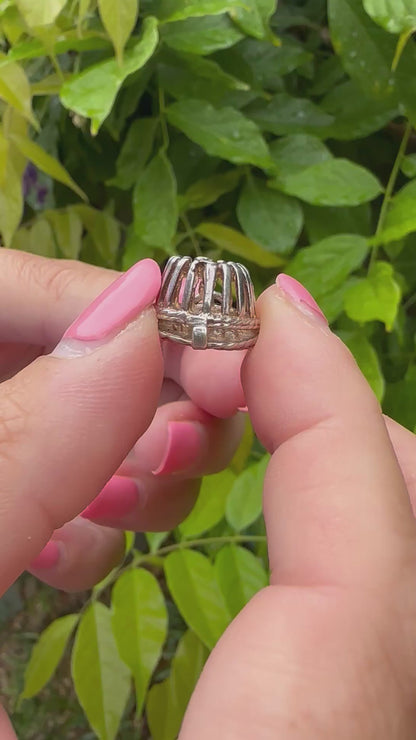 Silver Lobster Pot charm, opens