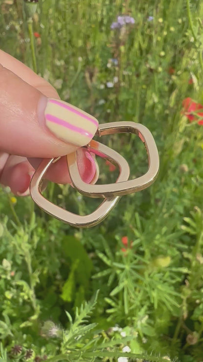 Vintage 9ct Gold Square Hoops