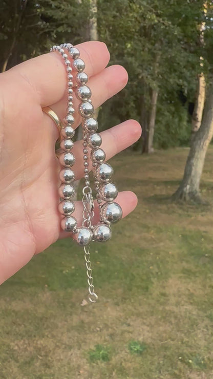 Sterling Silver Graduated Ball Chain