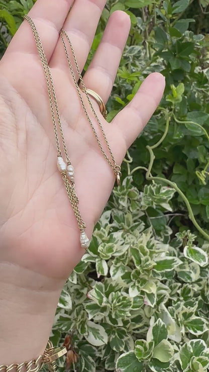 14ct Rice Pearl necklace