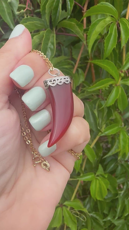 Carnelian Horn Pendant