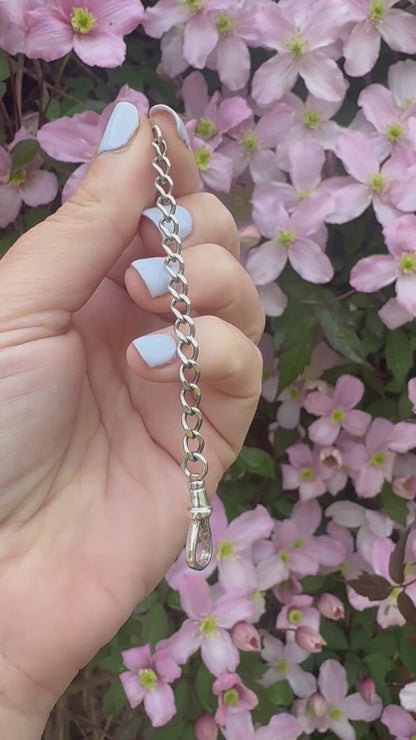 Sterling Silver Flat Curb extender with Dog Clip