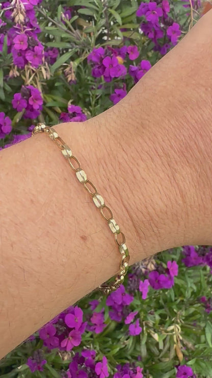 9ct Gold Biker Belcher bracelet