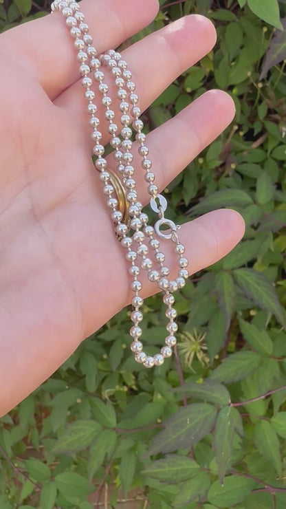 Vintage Sterling Silver Ball chain