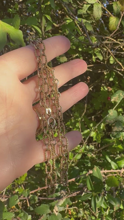 Vintage 9ct Gold Textured Cable Chain