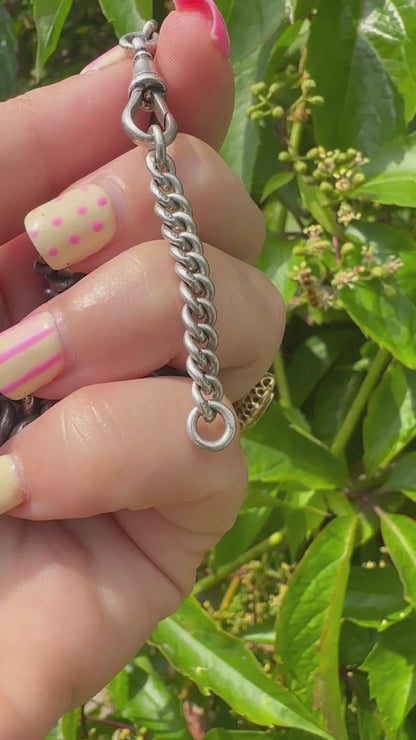 Antique Sterling silver curb extender- no clasps