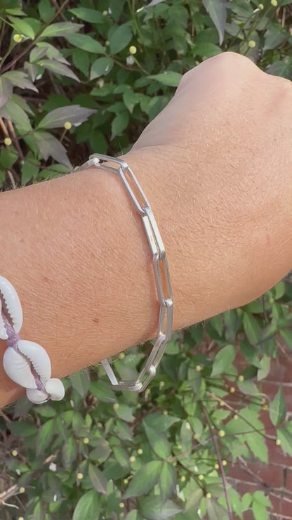 Sterling Silver Paperclip bracelet