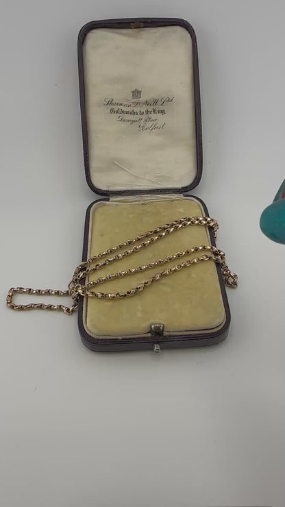 Antique 9ct Gold Tulip chain, 19.5inches, 6.31g