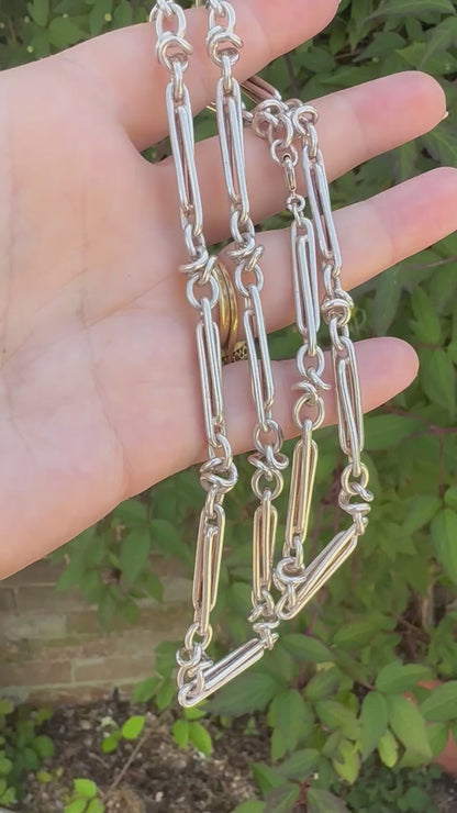 Vintage Sterling Silver Double Trombone chain
