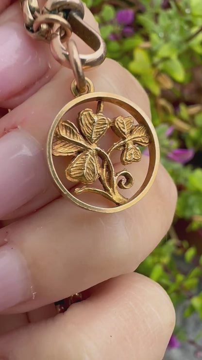 Vintage 9ct gold Clover charm