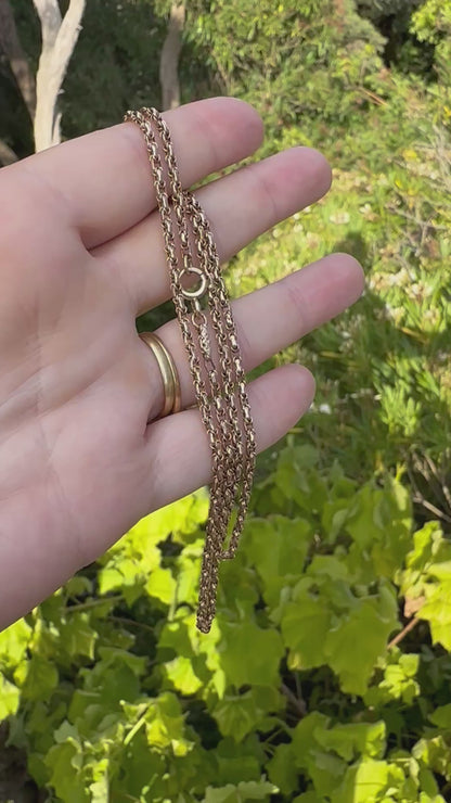 Antique 9ct Gold Wrapped Belcher chain with bolt clasp