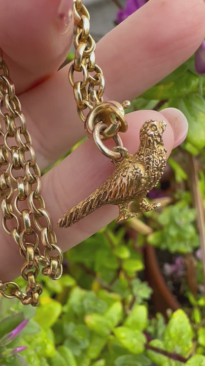 Antique 9ct Pheasant charm