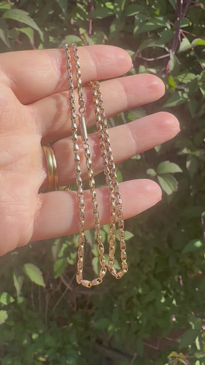 Antique 9ct Rose Gold Tulip Chain