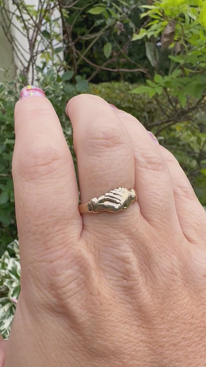 9ct Gold Fede clasped Hands rings