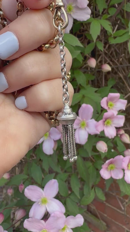 Antique Sterling silver tassel pendant