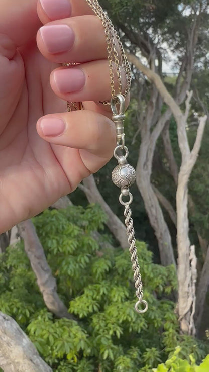 Sterling Silver Rope and Orb Extender