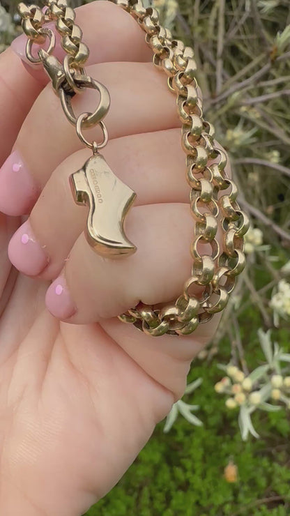 Vintage 9ct Gold Clog charm