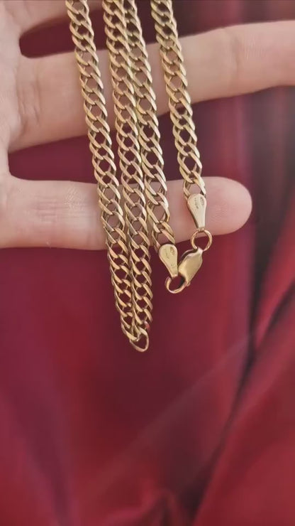 9ct Double Curb Chain, 11.44g, 19.25inches