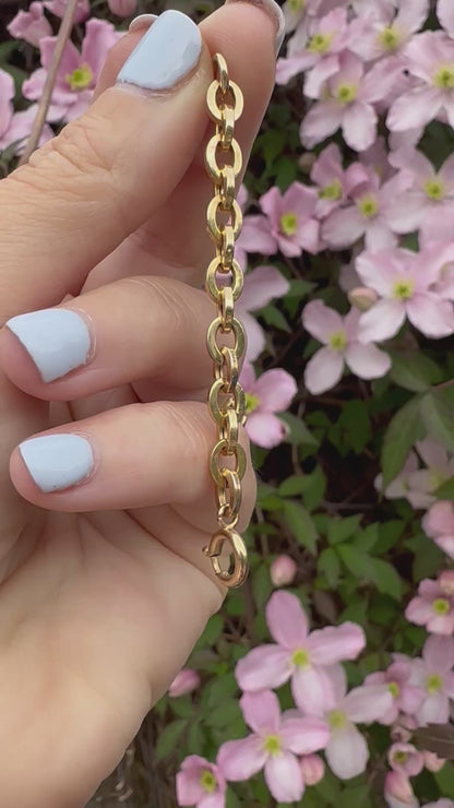 Vintage 18ct Gold Cable extender with Original Spring clasp