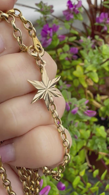 Vintage 9ct Gold Star Charm