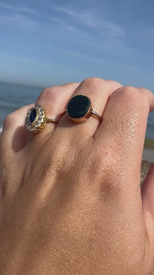 9ct Rose Gold Oval Bloodstone Ring