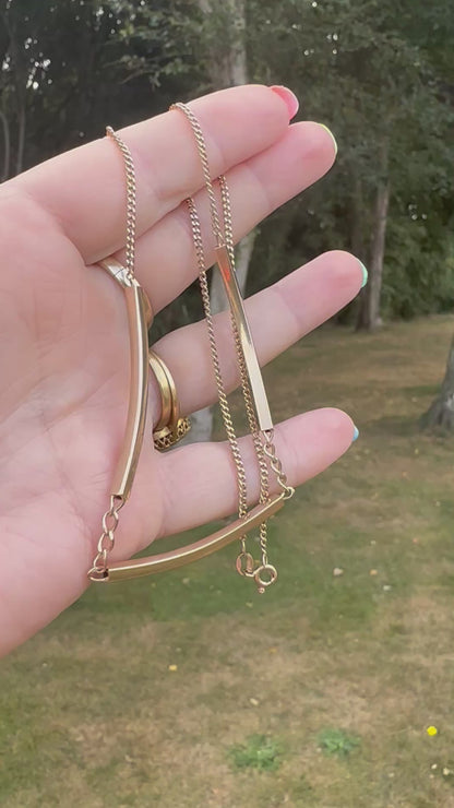 9ct yellow Gold Italian Curb and bar chain