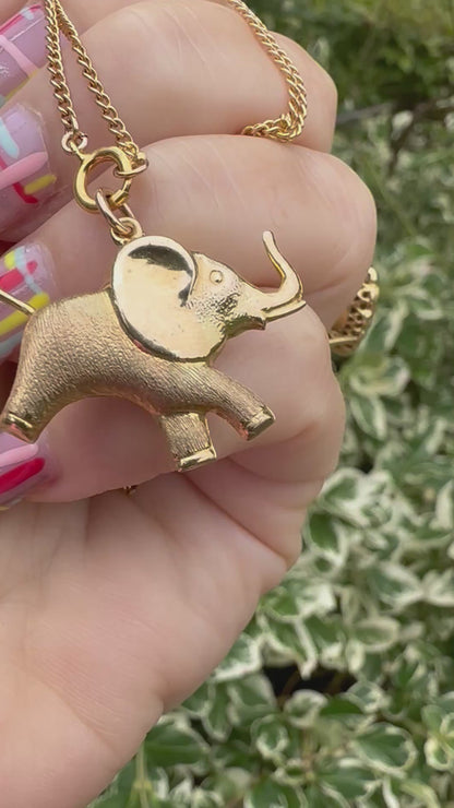 Vintage 9ct Gold Elephant Charm