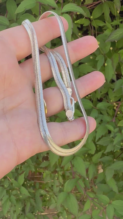 Sterling Silver Flat Herringbone chain